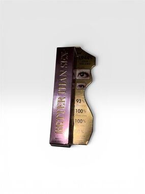 Too Faced Mascara Box in Gold and Black Text